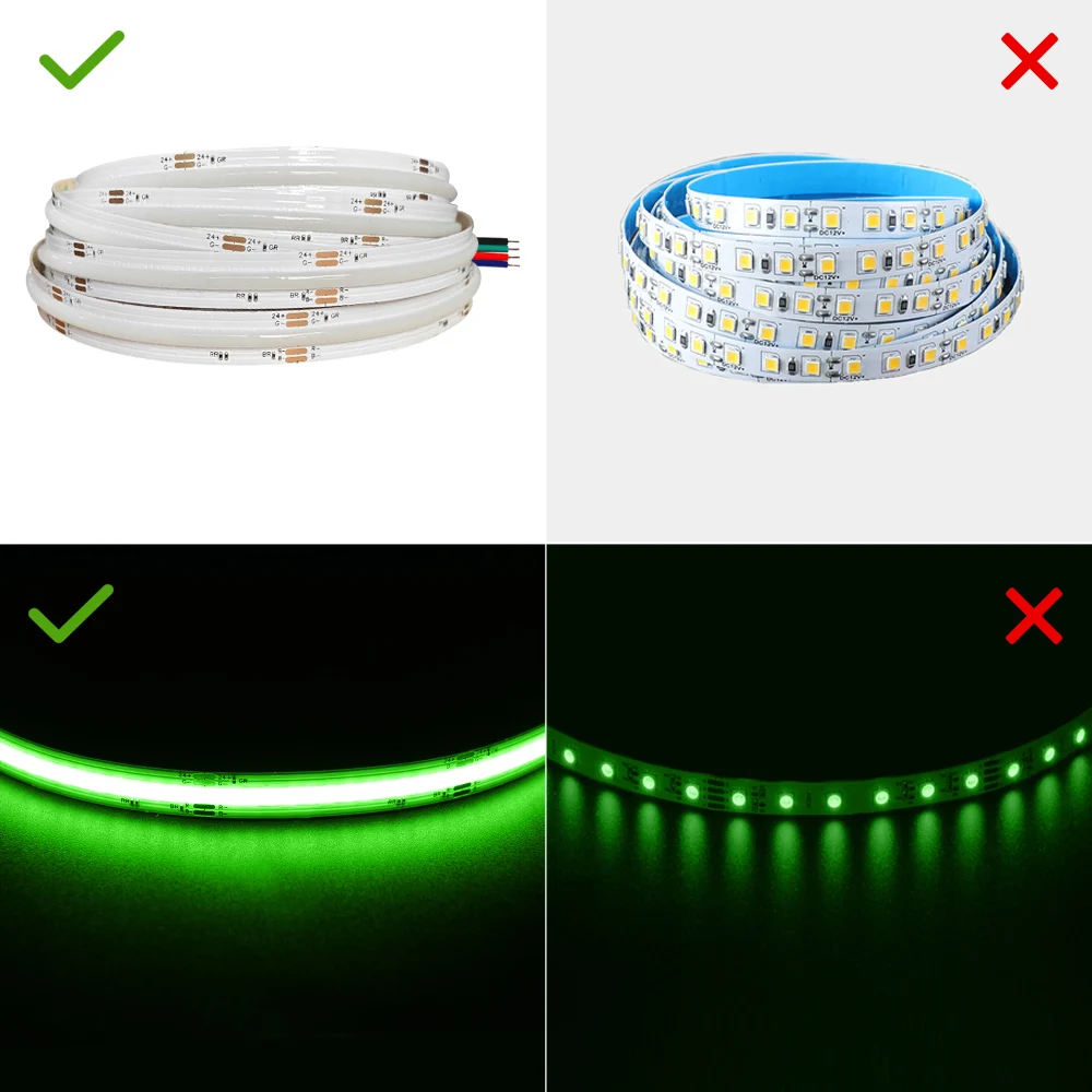 COB RGB RGBW RGB+CCT LED Strip Lights for Home Decor DIY DC 24V 12V 5V Flexible LED Ribbon Tape Colour Linear Light Dimmable