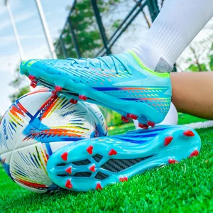 أحذية كرة القدم الخارجية الاحترافية TF | للجنسين تنفس غير قابل للانزلاق الكاحل منخفض الكاحل FG أحذية كرة قدم وحيد 2024 وصول جديد أفضل 10 مرابط كرة قدم من وحيد مبيعا - رقم 2