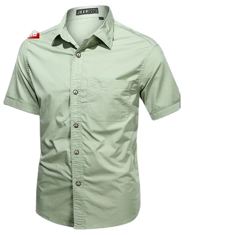 New Mens Military Shirt Short Sleeve Quick Dry Turn Down Collar Tactical Shirt Outdoor Hiking Camping Fishing Clothing Plus Size