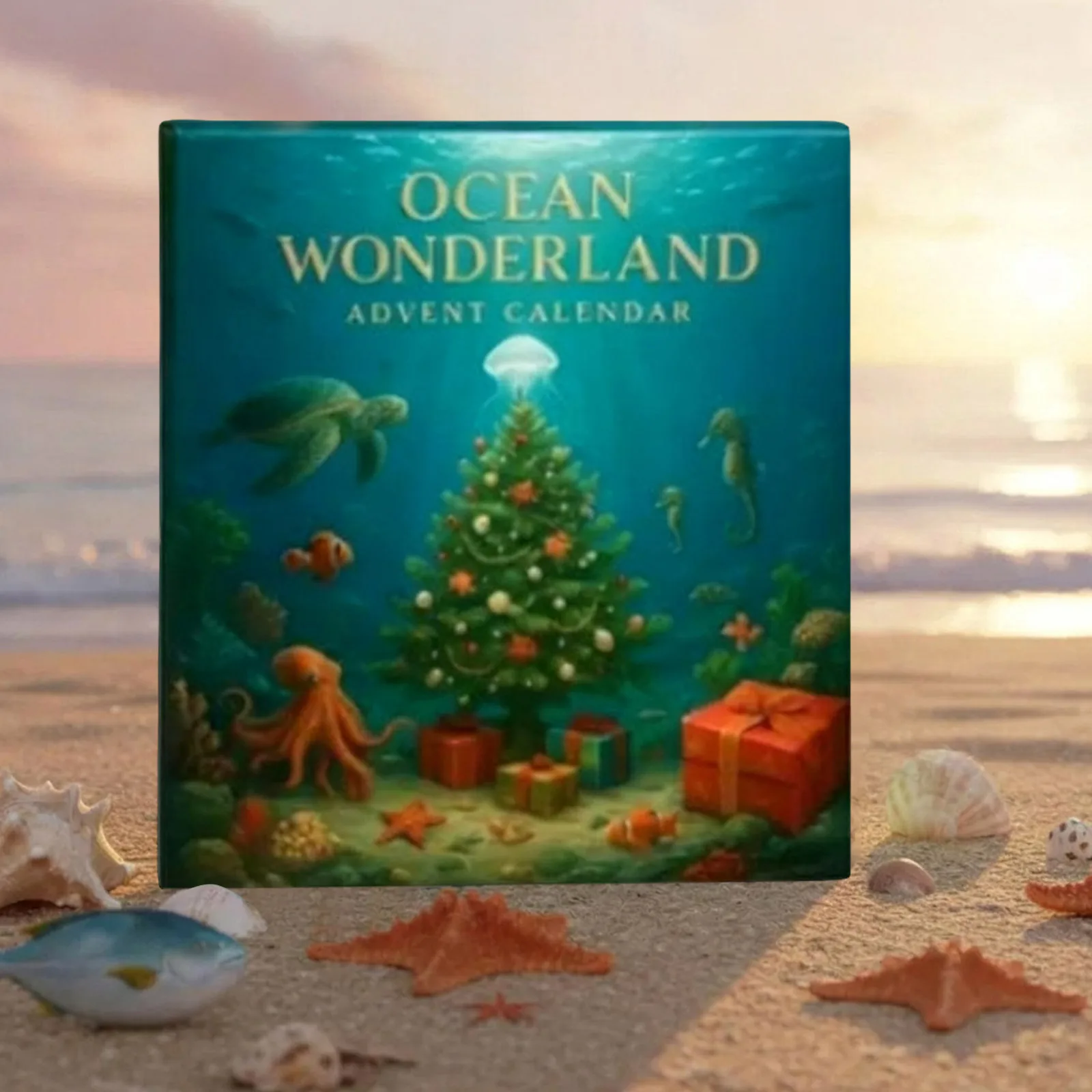 Moda diversão brinquedos crianças oceano calendário do advento natal 2025 contagem regressiva calendário do advento 24 dias festival suprimentos quente