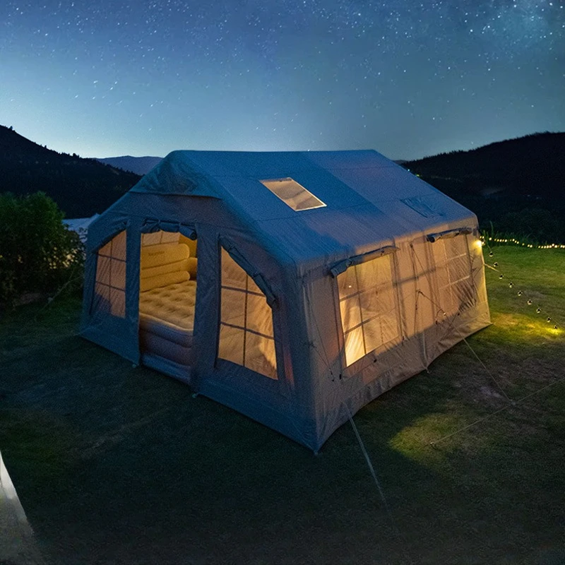Outdoor camping Thickened rain and sun protection Roof tent Inflatable free construction