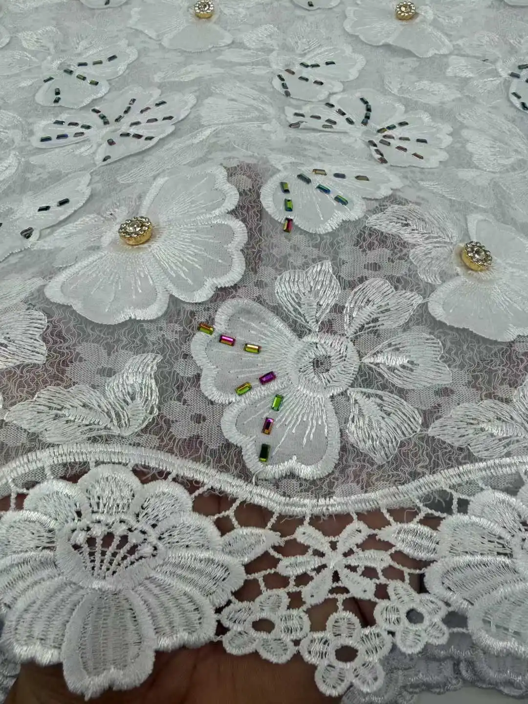 

African Cord Lace Fabric 2026 Wholesale Hot Sale in Nigeria Stones Lace Fabric for Women's Party Dresses