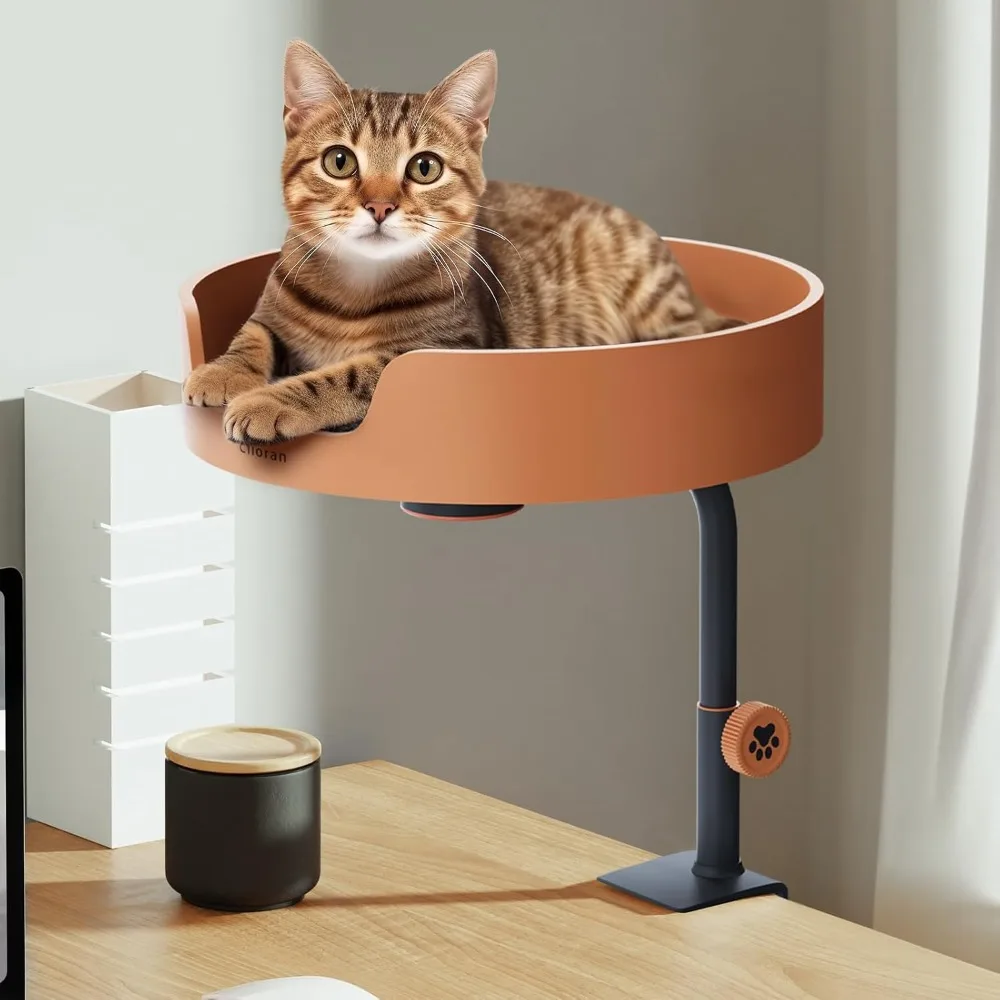 Cat Bed Desk Nest with Teaser,Easy Installation Shelf,Sturdy