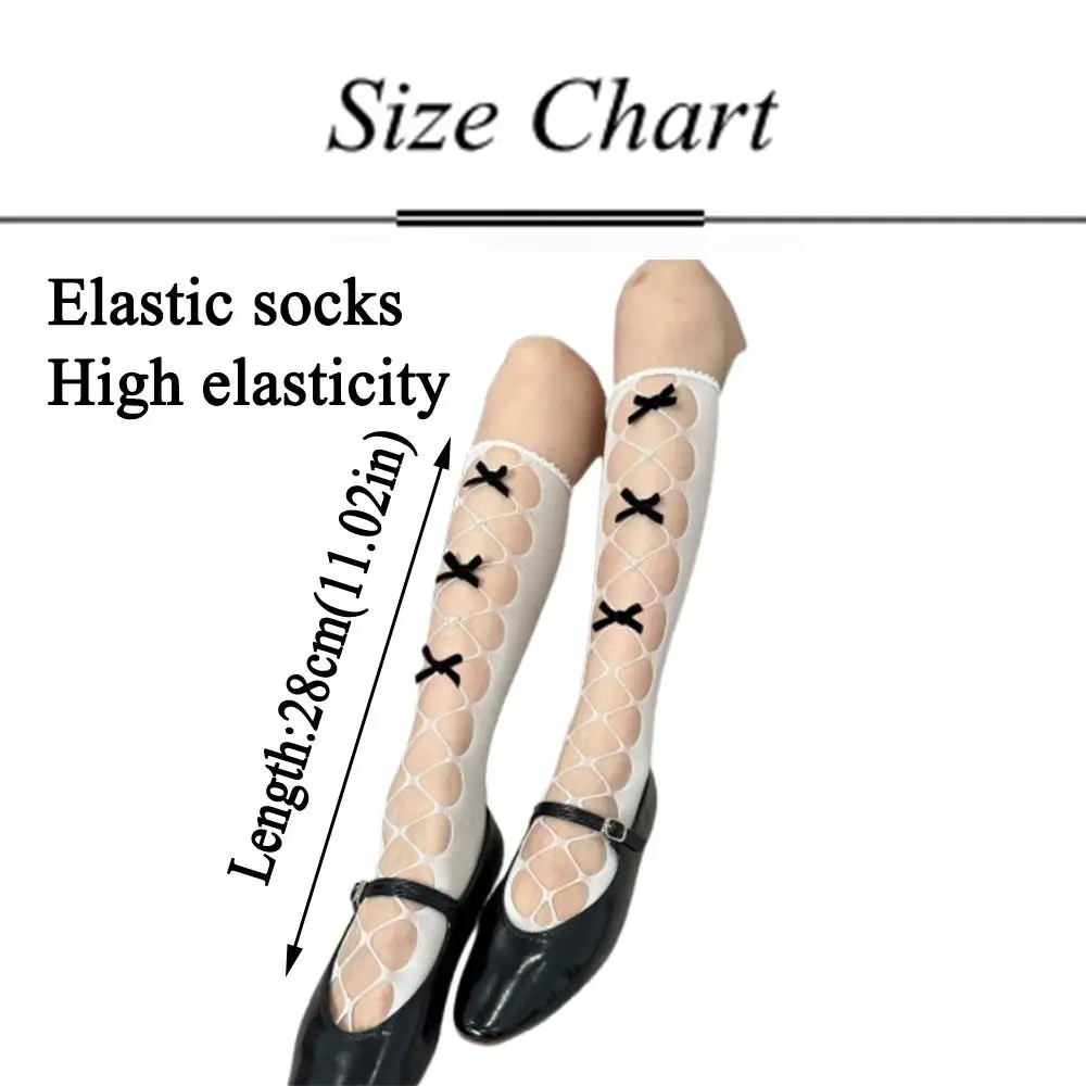 الألفية الإبداعية JK الدانتيل متابعة جوارب الجوف خارج فتاة حار نمط الدانتيل Bowknot جوارب شبكة صيد السمك منتصف جوارب أنبوبية الإناث