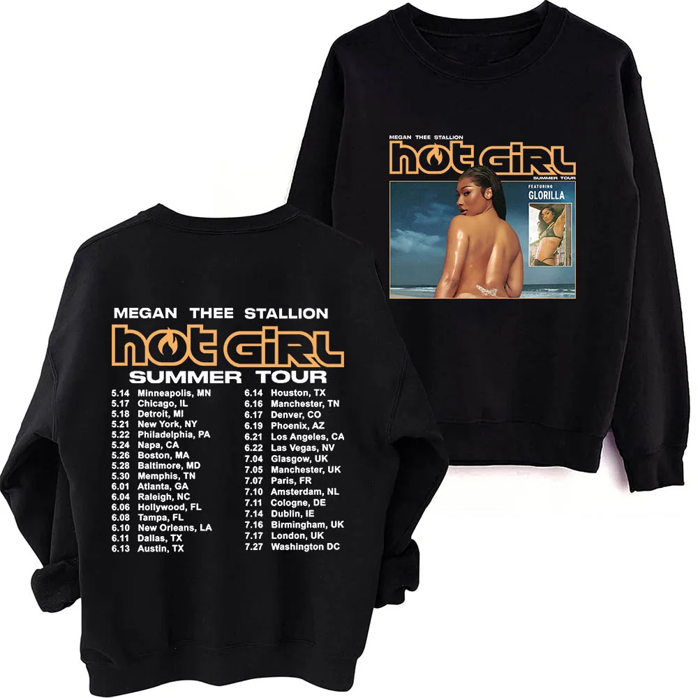 

Hot Girl Summer Tour Megan Thee 2024 Sweatshirt Harajuku Round Neck Long Sleeve Oversized Hoodie Fans Gift