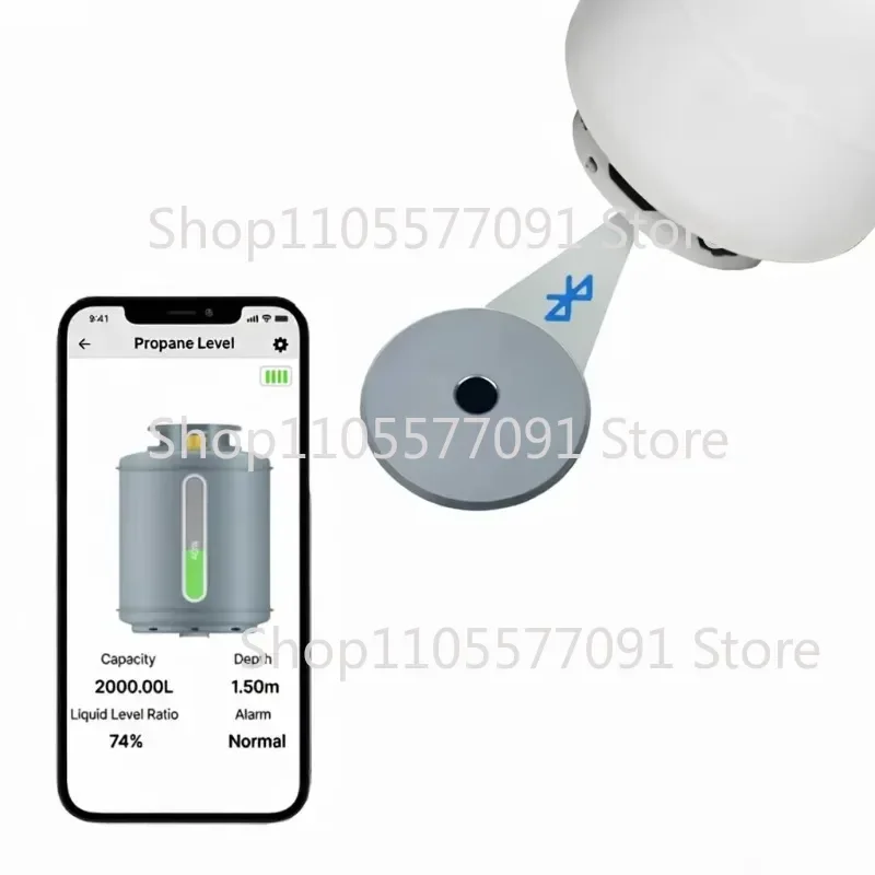 Battery Powered Wireless Ultrasonic Smart Tank Level Sensor Remote Level Monitor for LPG Propane Cylinder Monitoring
