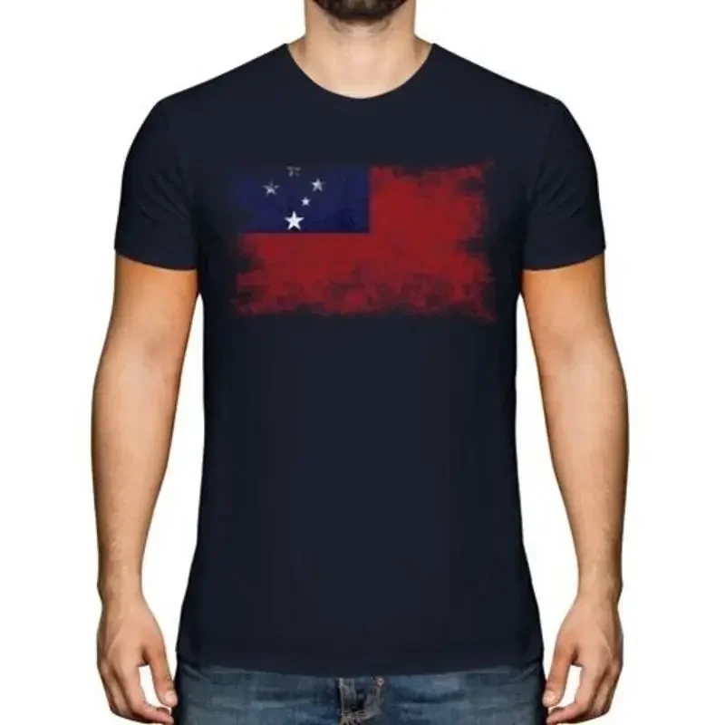 Samoa Distressed Flagge Herren Top Samoan Hemd Fußball Trikot Geschenk