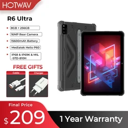 HOTWAV R6 울트라 안드로이드 13 태블릿, 글로벌 버전, 15600mAh, 10.4 