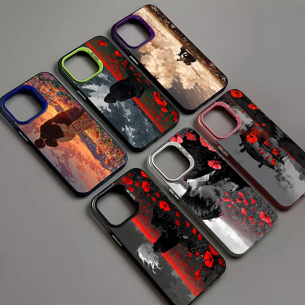 Coque de téléphone Red Flower Field Sorrow Bloom pour Xiaomi Redmi Note 15 10 10S 13 14 11 SE 12 Pro Plus 8 7 9 Pro Max 9S 7S