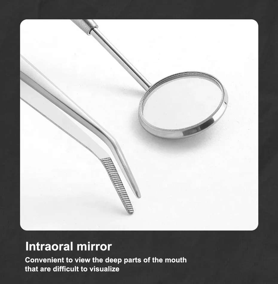 Best price Teeth  Kit Stainless Veneers for Teeth  Oral Exami Tools Dentist Sets Tooth Scraper Scaler Pick Mirror Instrument dis