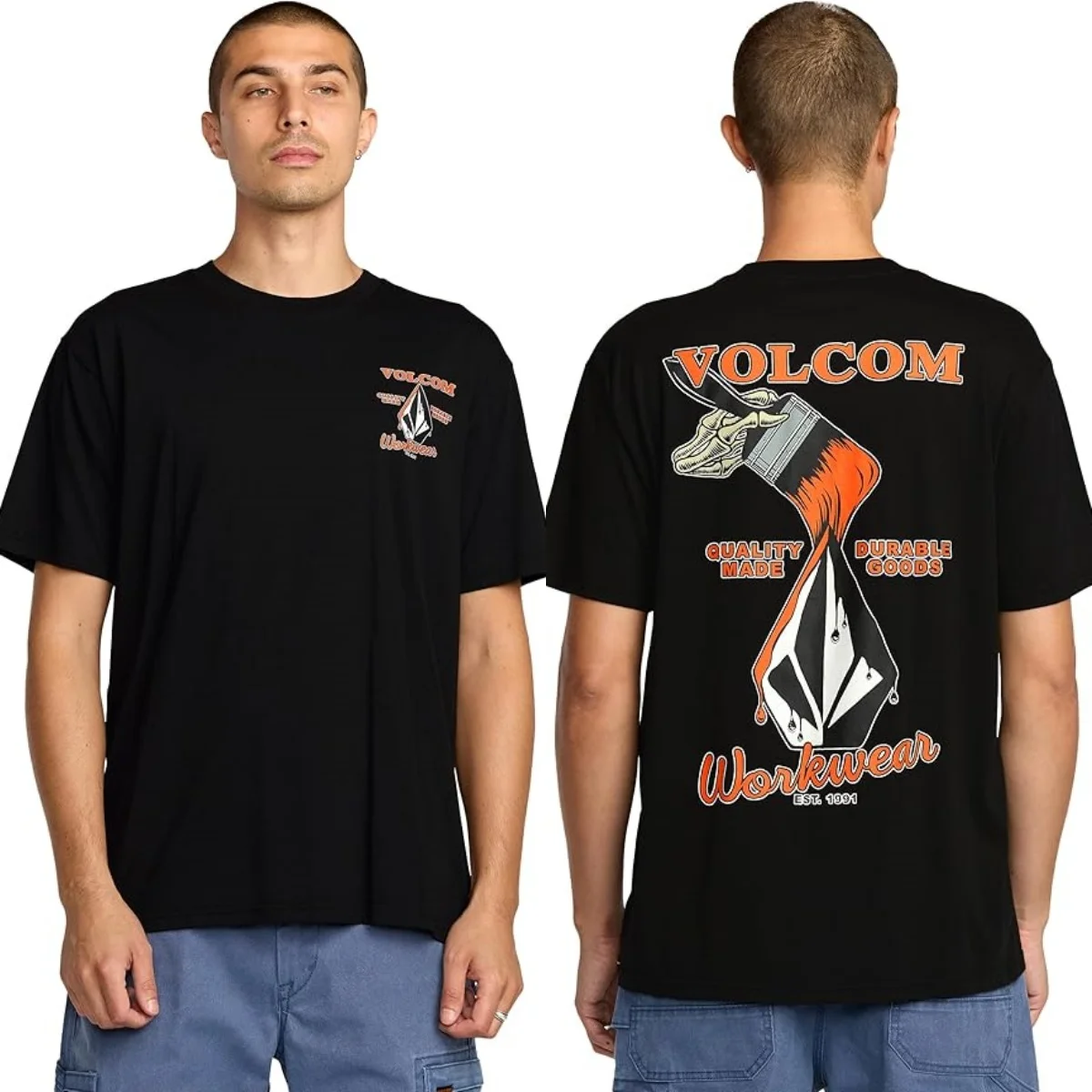 Nouveau T-shirt uniforme de travail à manches courtes été 2026, en coton, haut de gamme et luxueux, style neutre