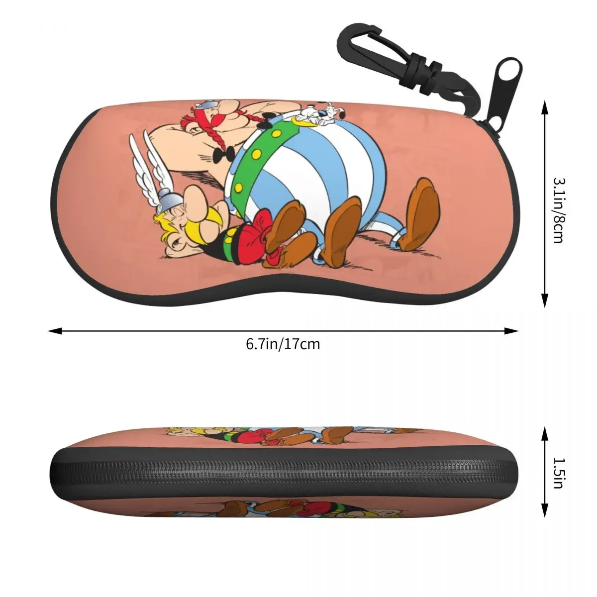 Custom Asterixs And Obelixs Adventure Comic Shell Glasses Case Unisex Cool Eyeglasses Case Sunglasses Protector Box