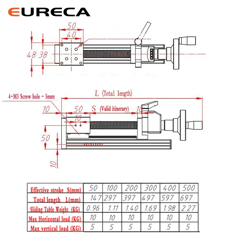 Imagem -04 - Ball Screw Módulo Guia Linear Posição Contador Deslizante Tabela Roda de Mão Mgn12 Rail Manual Panel Motion Stage Sfu1605 1610