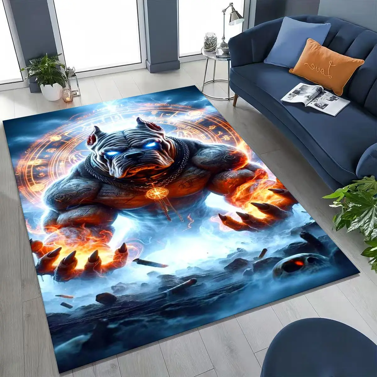 2026 New French Bulldogs Pit Bull Dogs Rug for Bedroom Living Room Sofa Home Doormat Decor, Large Kids Play Non-slip Floor Mat