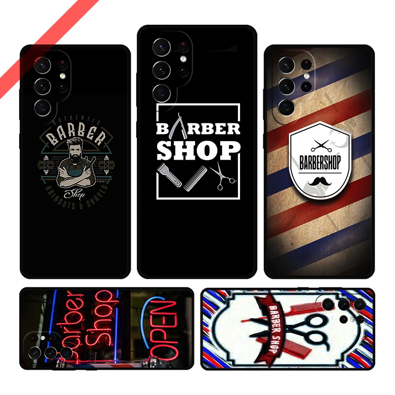 

Barber Shop Hair Stylist Salon Phone Case For Samsung Galaxy S20 FE S21 S23 Plus S24 S25 S22 Ultra Note 10 20 Note10 Cover