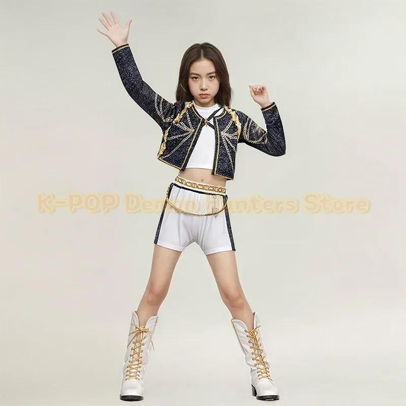 3Pcs Kpop Demon Hunters Costume Rumi Singer Dance Dress 3D Print Girls Halloween Christmas Costumes Cosplay Fancy Stage Outfits