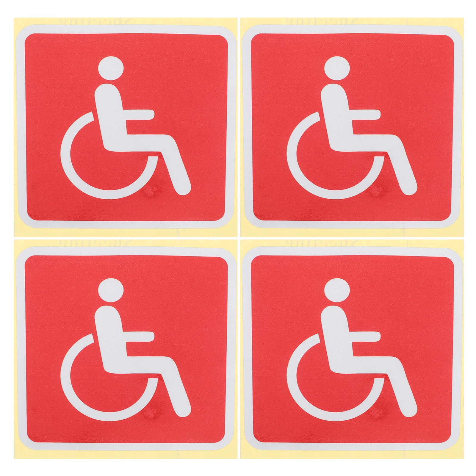 

Disability Identification Stickers Special Cell Phone Glue 4 Pieces) Disabled People