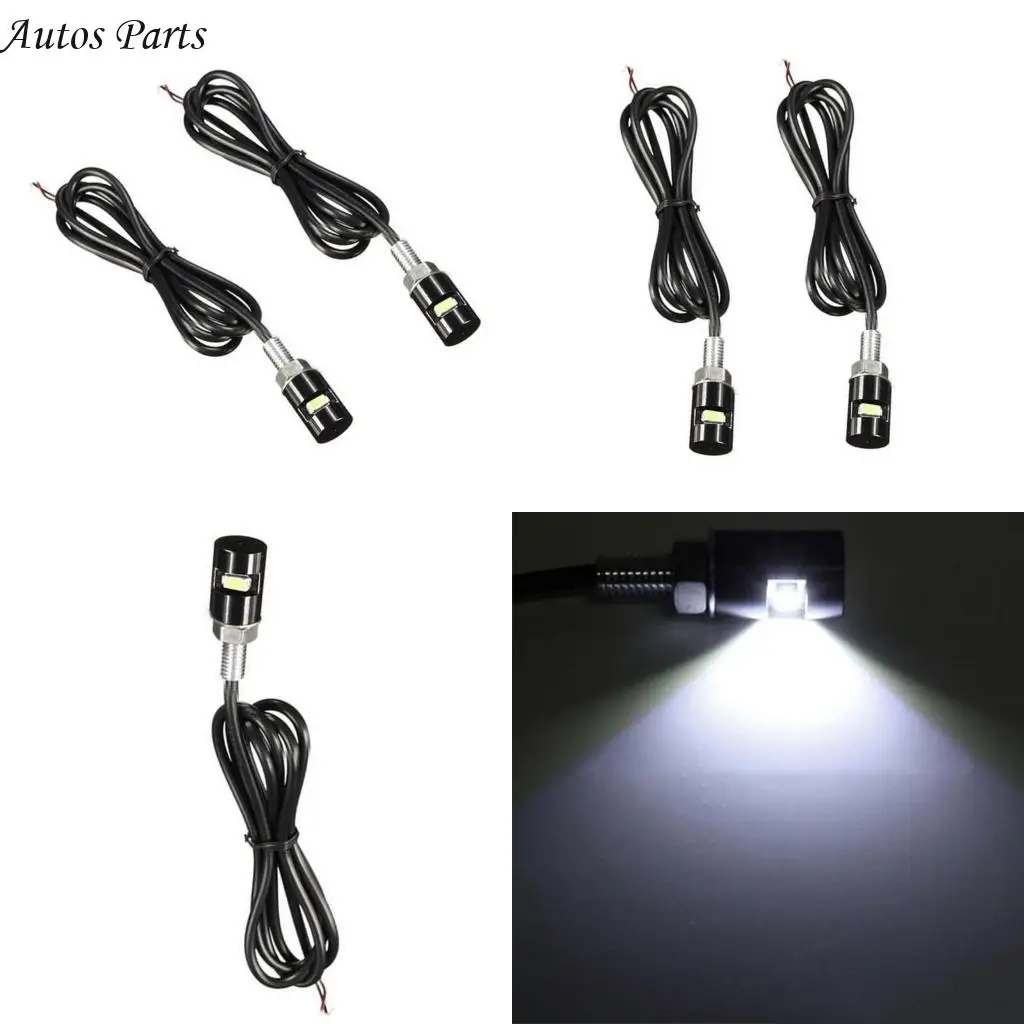 57BA 12V LED Universal Car Motorcycle License Number Plate Screw Bolt Light Bulb Lamp Motorbike Accessories