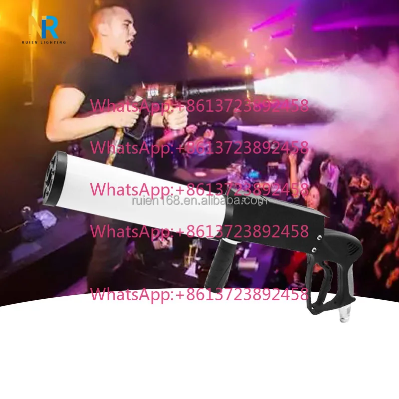 Hot Selling LED RGB Handheld Jet Machine CO2 Disco Party Effect Equipment Stage CO2 Fog Cannon Blower for Parties Performances