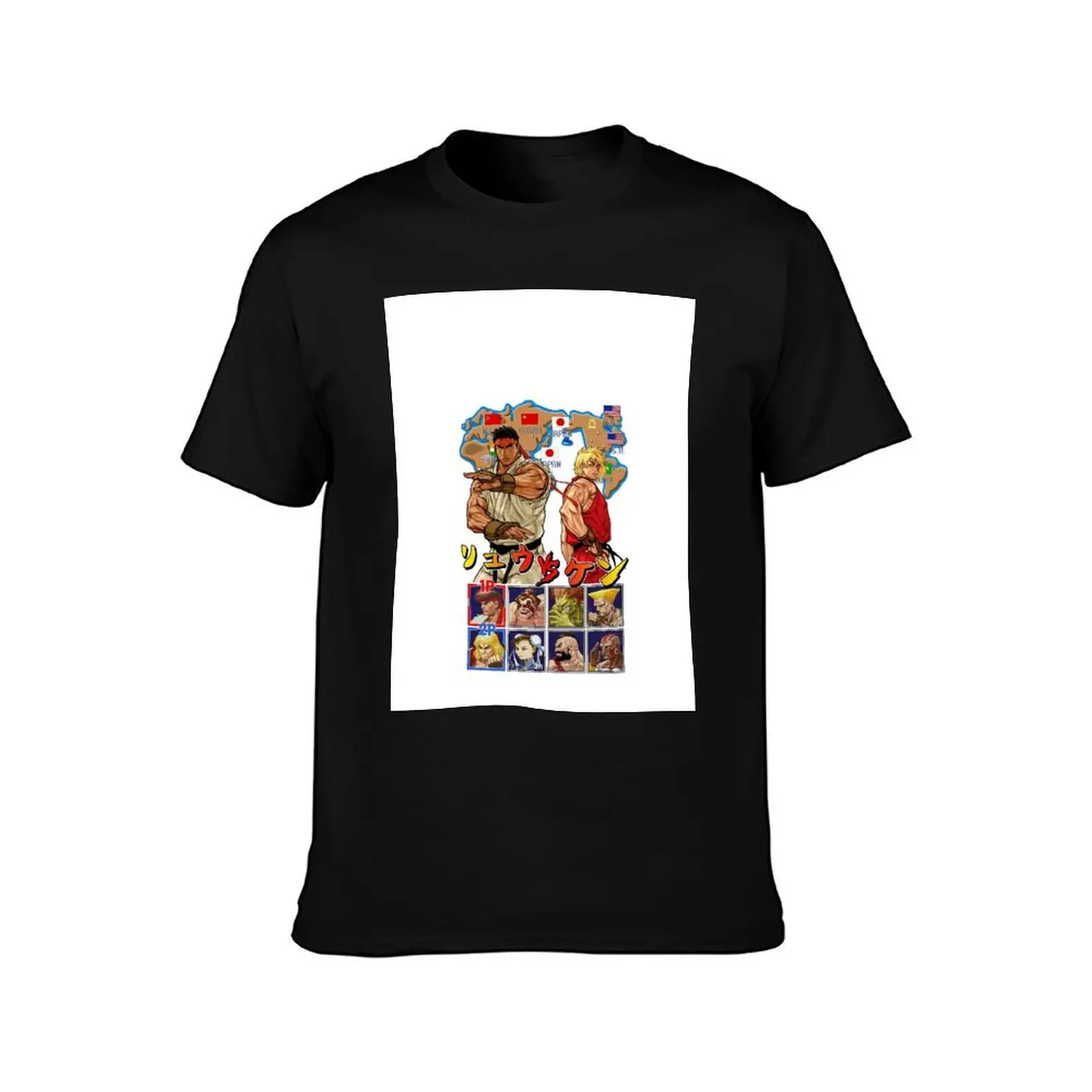Tribute to Street Fighter Option B T-Shirt Casual Breathable Short Sleeve Top T-Shirt