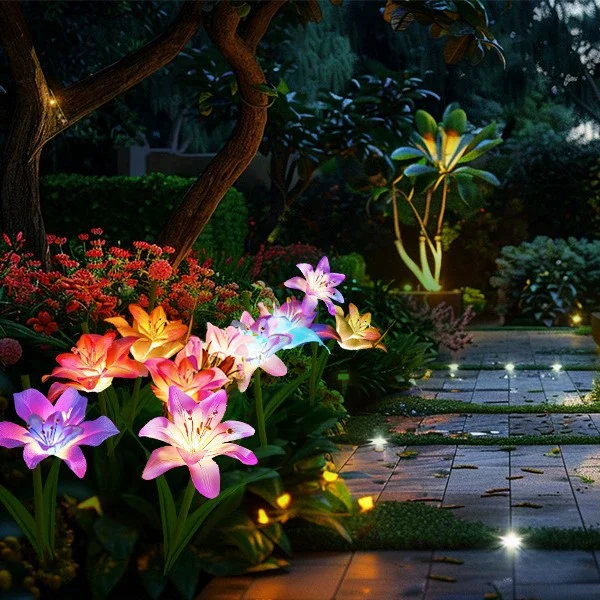 

LED Solar Orchid Light Waterproof Solar Flowers Lamp Outdoor Lighting Decorative for Garden Yard Lawn Path Holiday Wedding Decor