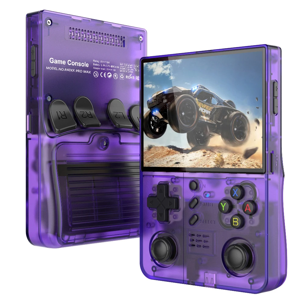 BOYHOM R 40XX Pro Max Retro-Spielekonsole 4,2 Zoll IPS-Bildschirm 4000mAh Tragbare Handheld-Konsole Eingebautes WLAN R0XXPRO Kindergeschenk