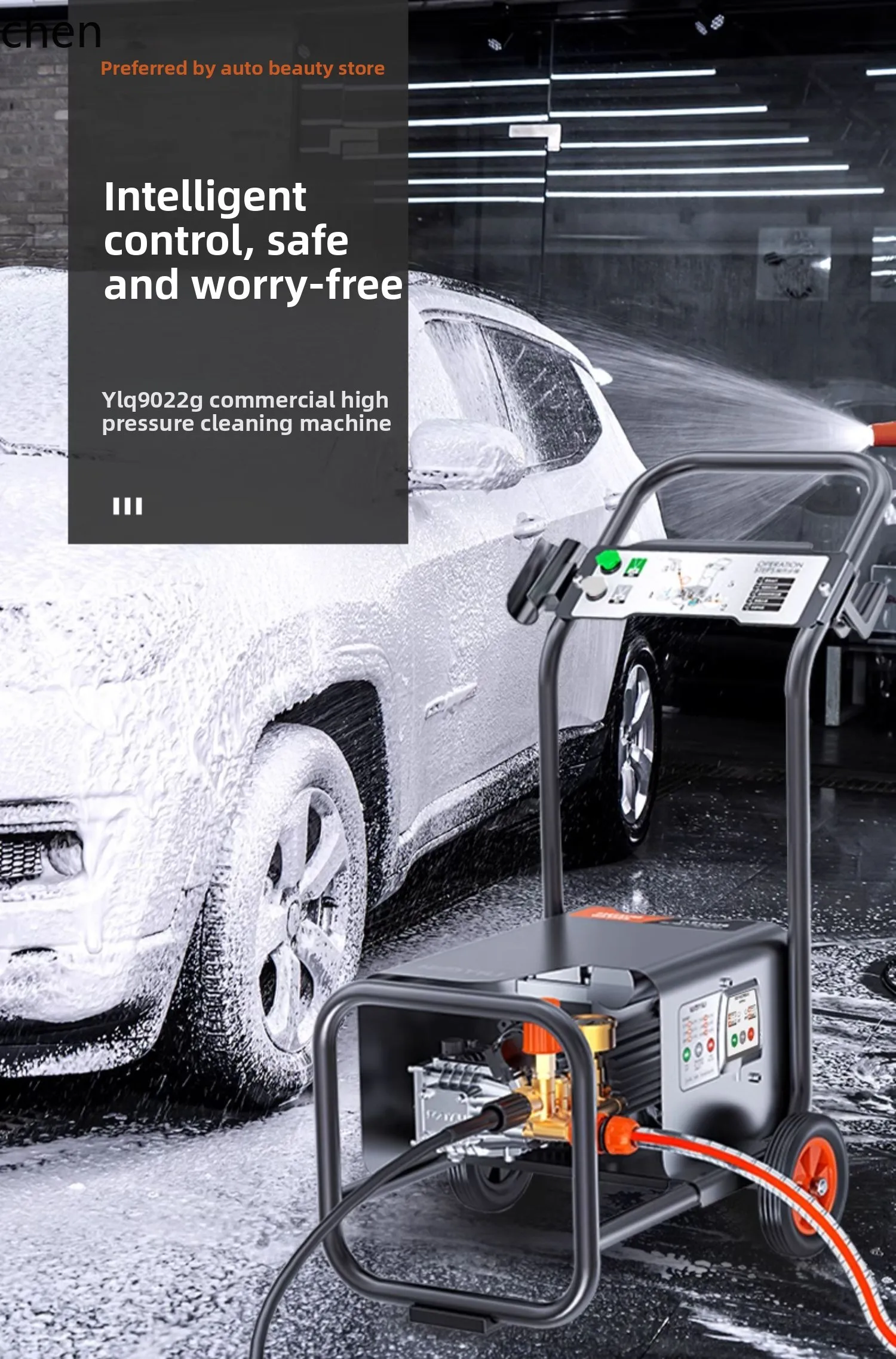 Lavatrice per auto ad alta pressione HTT 9022 pompa per lavaggio auto con motore interamente in rame lavatrice per auto macchina per la pulizia delle pareti del pavimento della fattoria