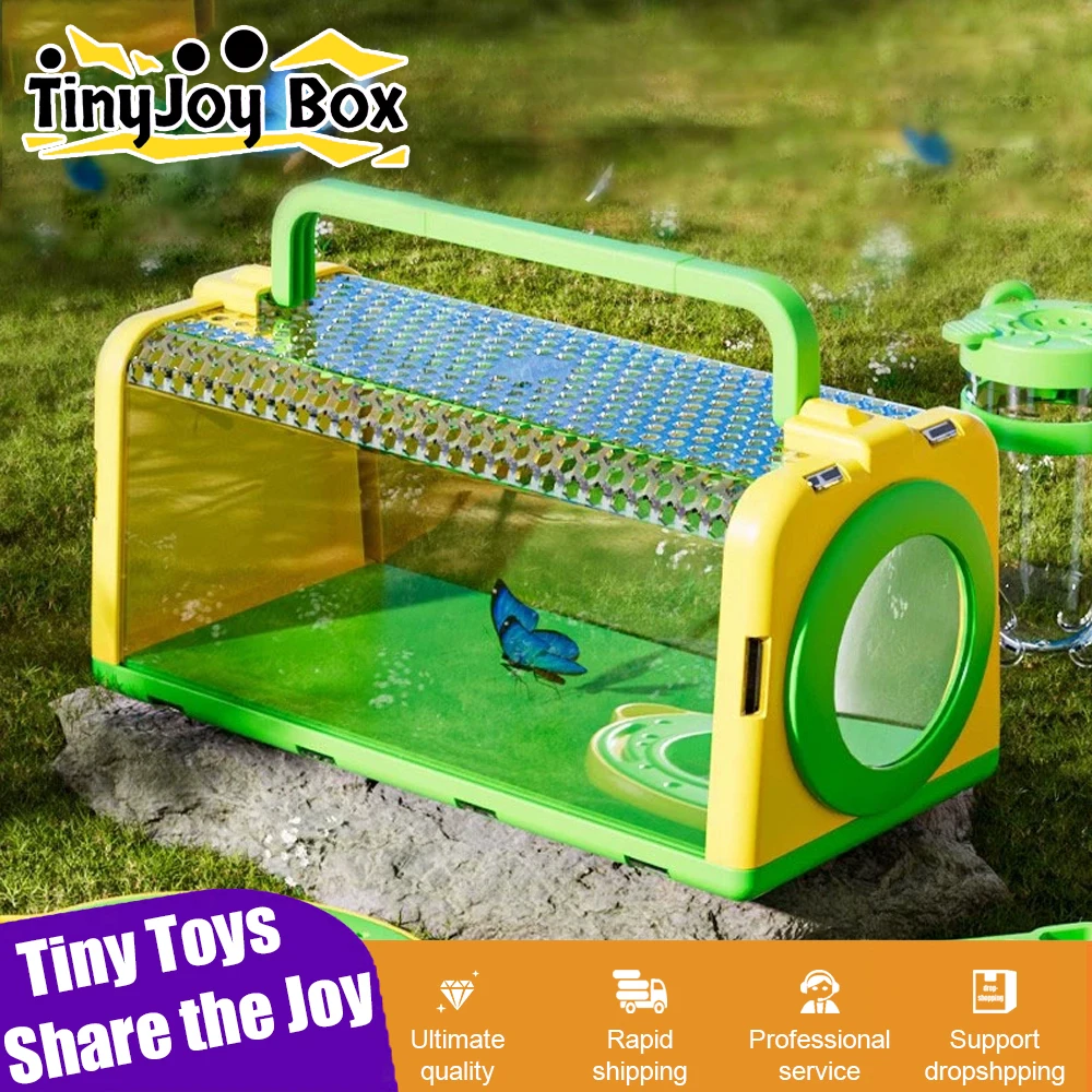 Children'S Outdoor Tools, Insect Observation Box, Magnifying Glass Capture Net, Capsule Clip, Adventure Role-Playing Puzzle Toy