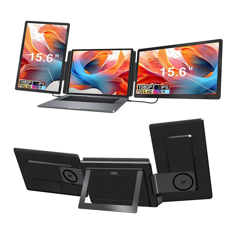 

2025 Hot Horizontal and Vertical Detachable Screen Portable Monitor Display Compatible with 12-18.5 Inch USB 3.1 Laptop