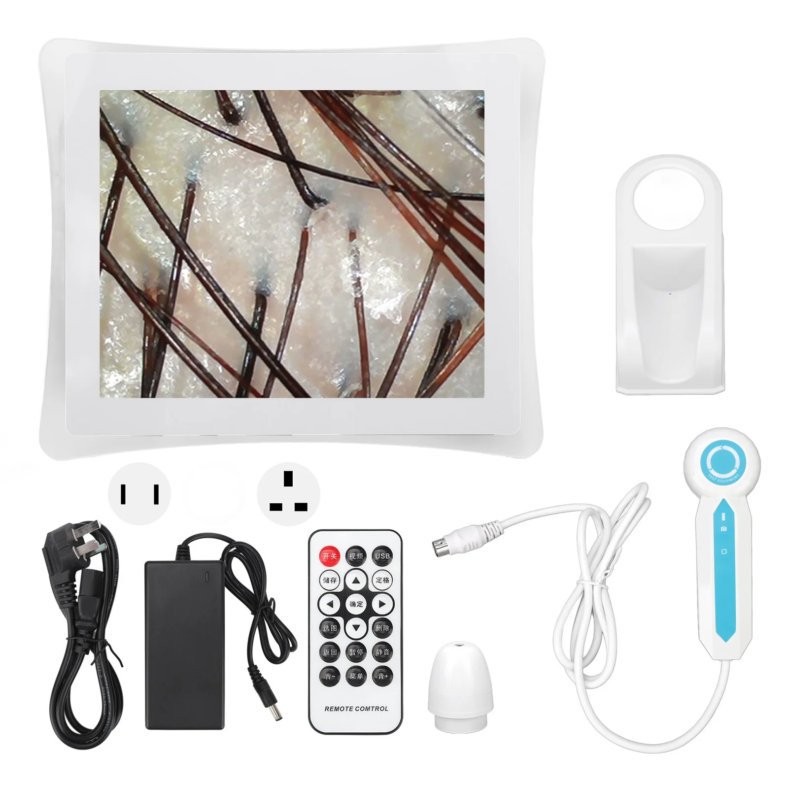 Huidfollikel Detector 17 inch Huid Haar Analysis Machine 50X 200X Vergroting 3 Lichtmodi Follikel Hoofdhuid Detectie Instrument