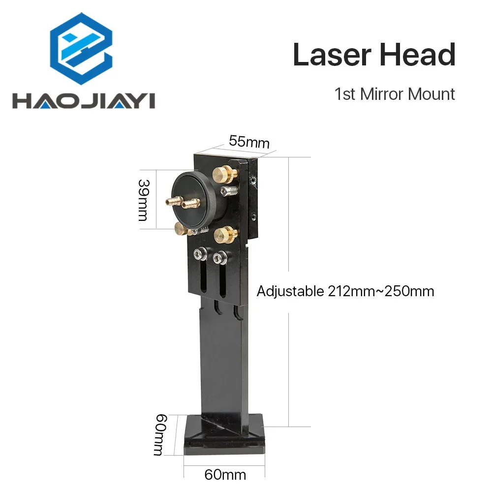 CO2 Laser Head Set with Water Cooling Interface Mirror Dia. 30 / Lens Dia. 25 FL 63.5&101.6 Integrative Mount Holder