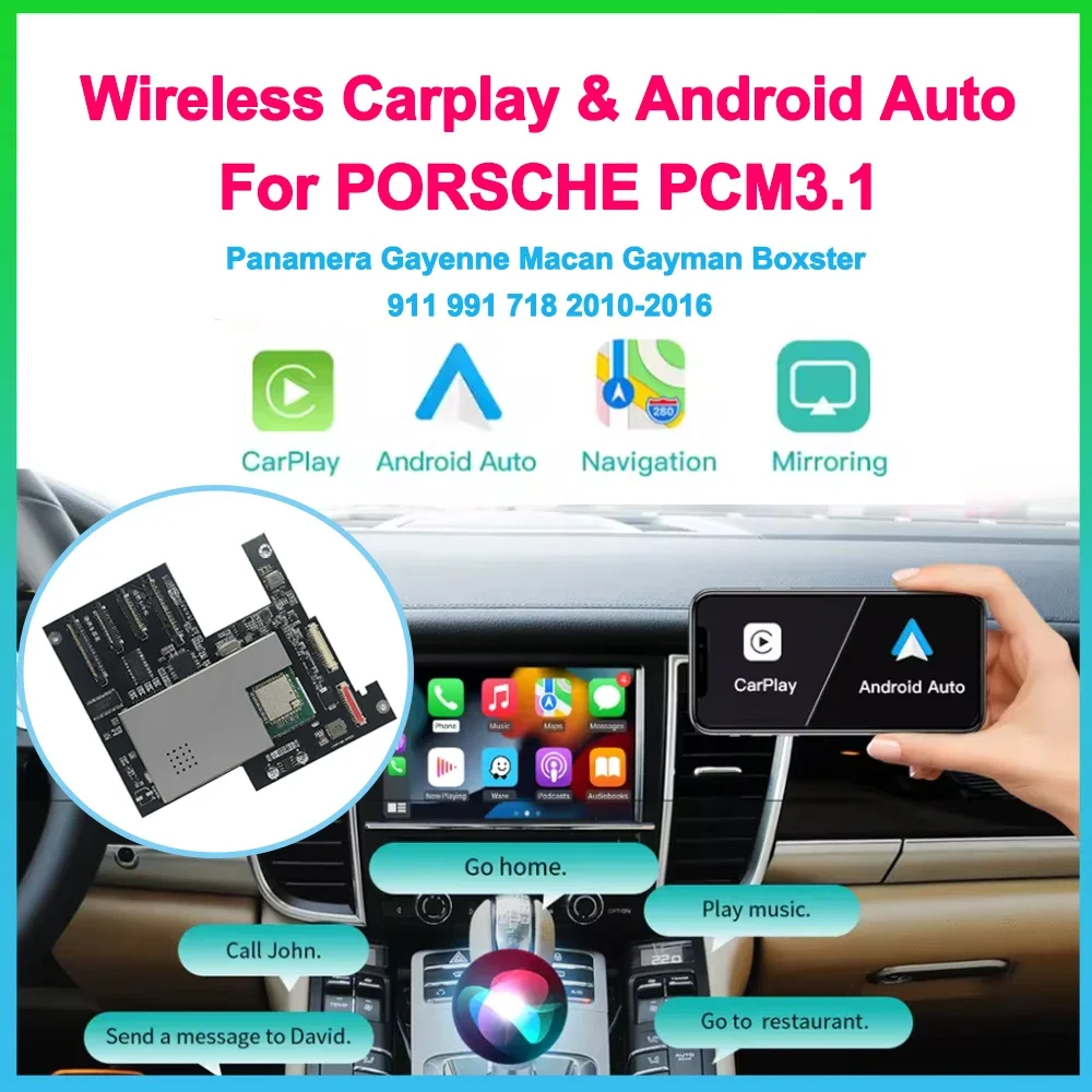 Wireless CarPlay Android Auto Interface For Porsche Panamera PCM 3.1 System 2010-2016 With Mirror Link AirPlay For YouTuBe