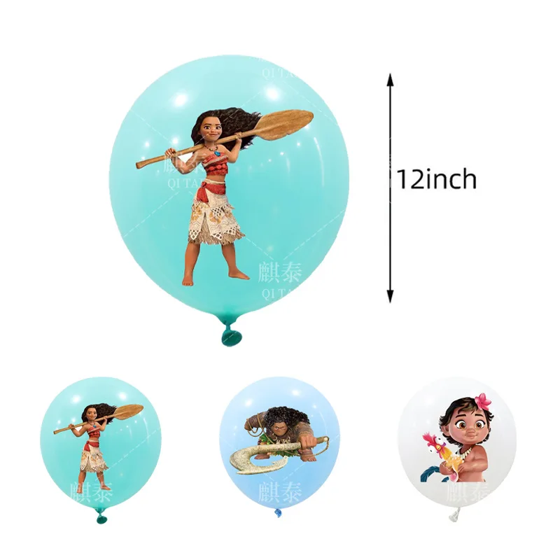 10pcs 12inch Disney Moana Latex Ballon alles Gute zum Geburtstag Party Dekorationen Moana Maui Party liefert für Kinder Baby party Dekor