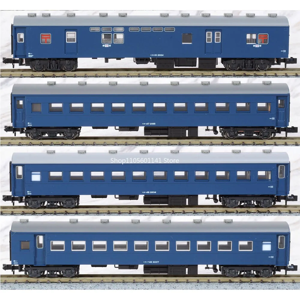 KATO N Scale 1/160 Train Model Passenger Car 10-034-1 Model Railway Old Passenger Car Blue 4-section Pack Adult Toy
