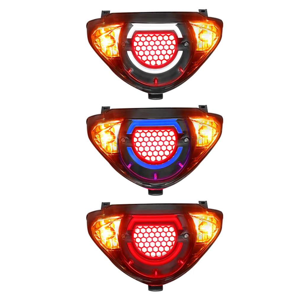 Evomosa Smoked LED Tail Light Motorcycle Rear Brake Lights With Turn Signals For Honda WINNER X 150 2023 2024 RSX150 2024