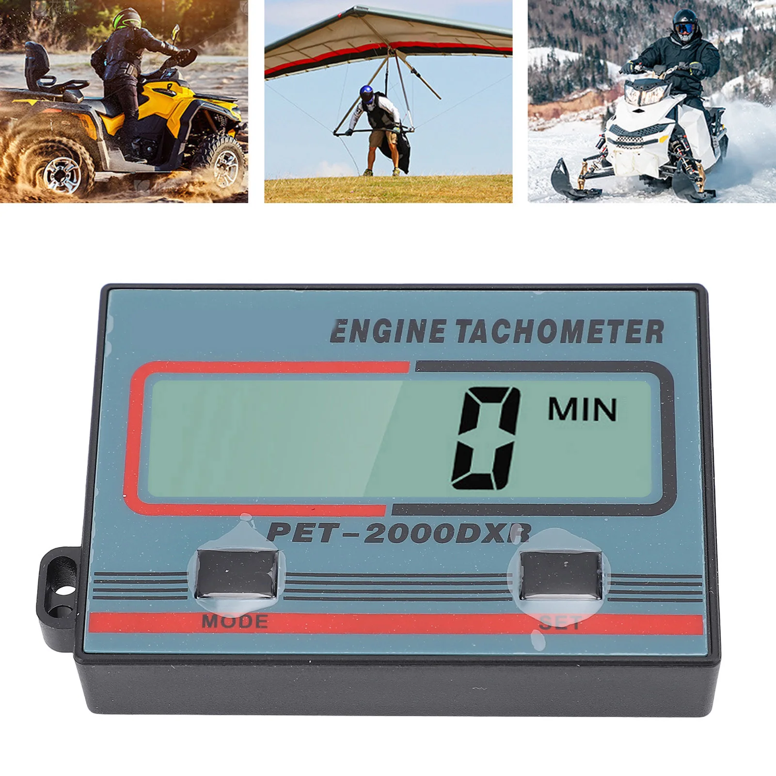 

Digital Chainsaw Tach Gauge Handheld Digital Induction Chainsaw Tachometer 2 Modes LCD Display IP65 Waterproofing for Go Kart