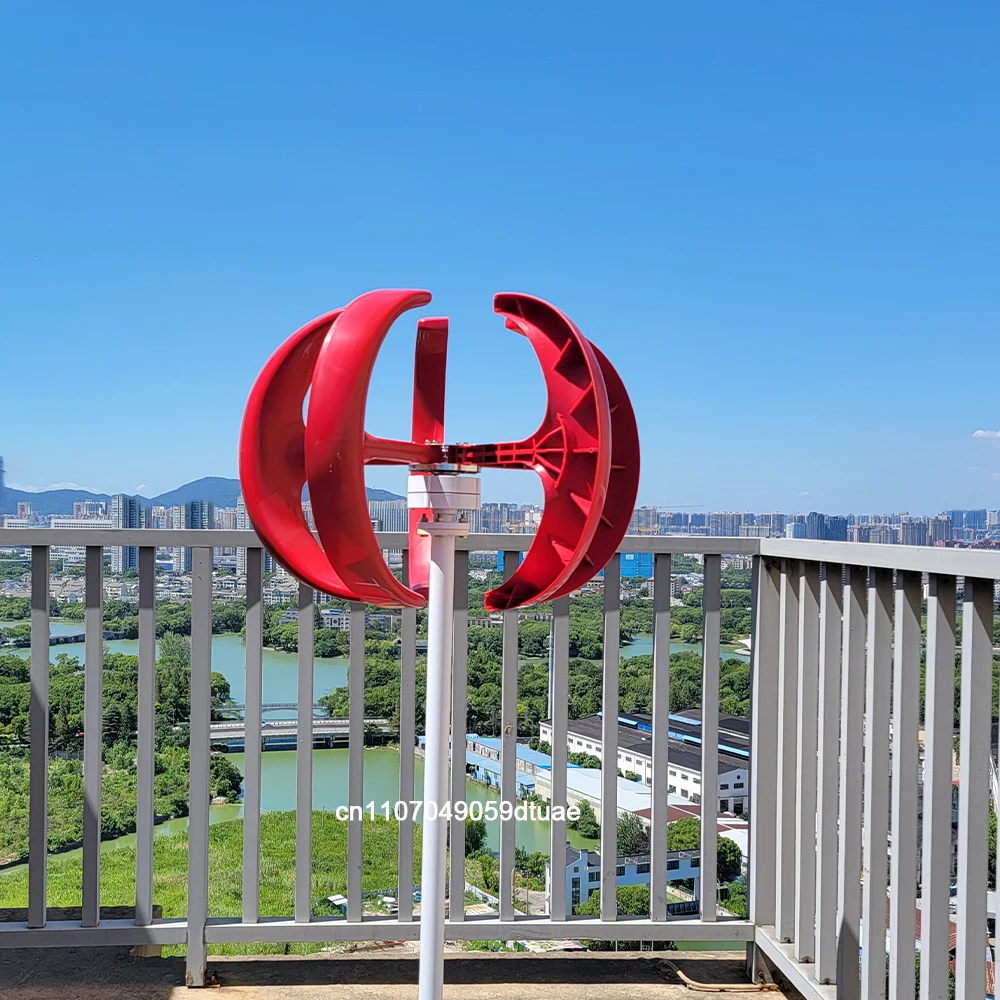 

Vertical Axis Wind Turbine High Voltage Generator 10KW 24V 48V Maglev With Charge Controller Household Windmill Free Energy