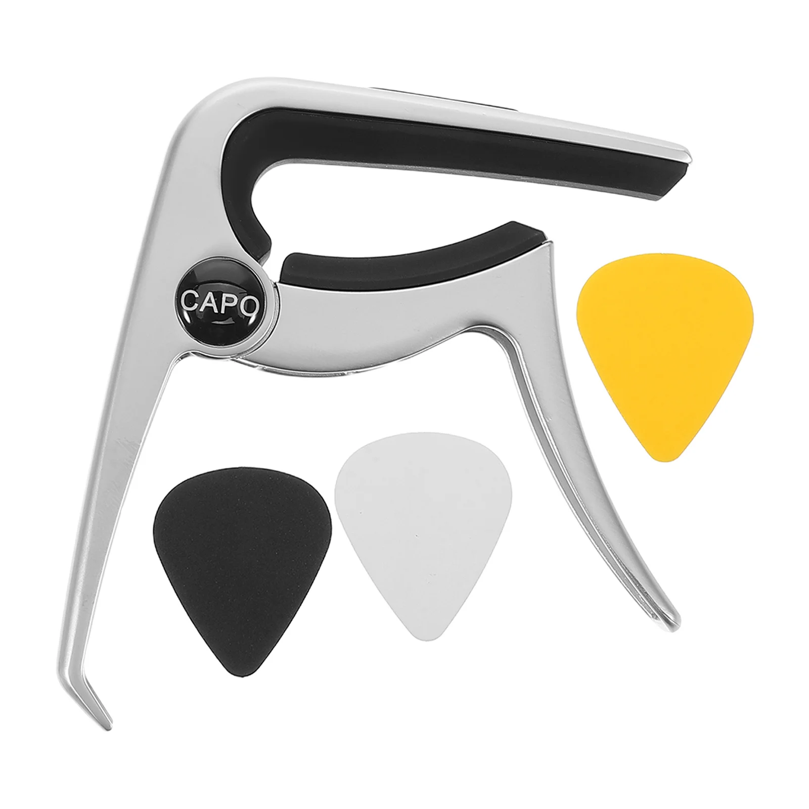 1 مجموعة الغيتار كابو الكهربائية الصوتية الثقيلة المعادن سبائك الزنك المشبك تثبيت سريع لهجة تعديل كليب استبدال الملحقات