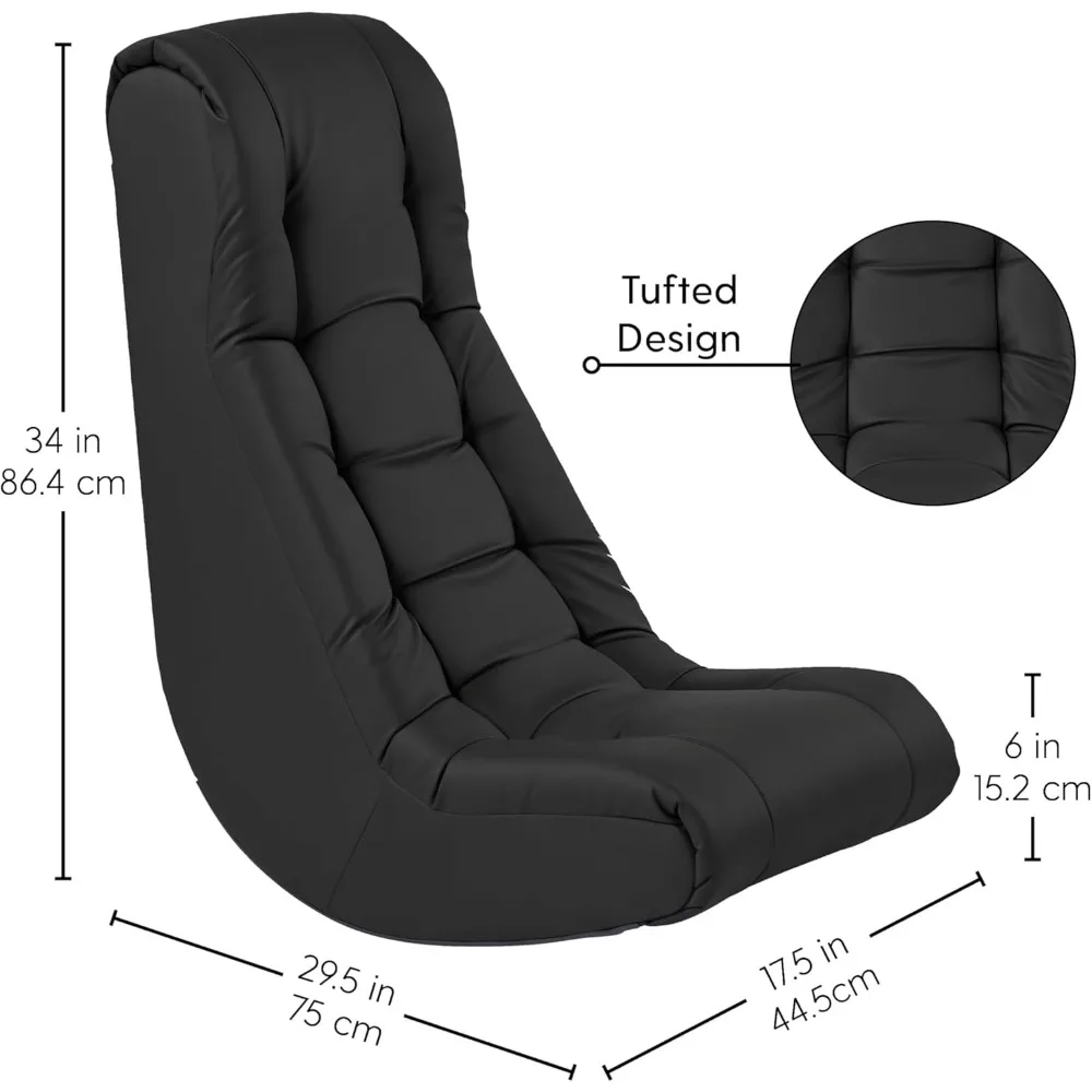 Chaise à bascule touffetée douce, chaise au sol rembourrée de baume pour enfants, adolescents et adultes, idéale pour lire et méditer