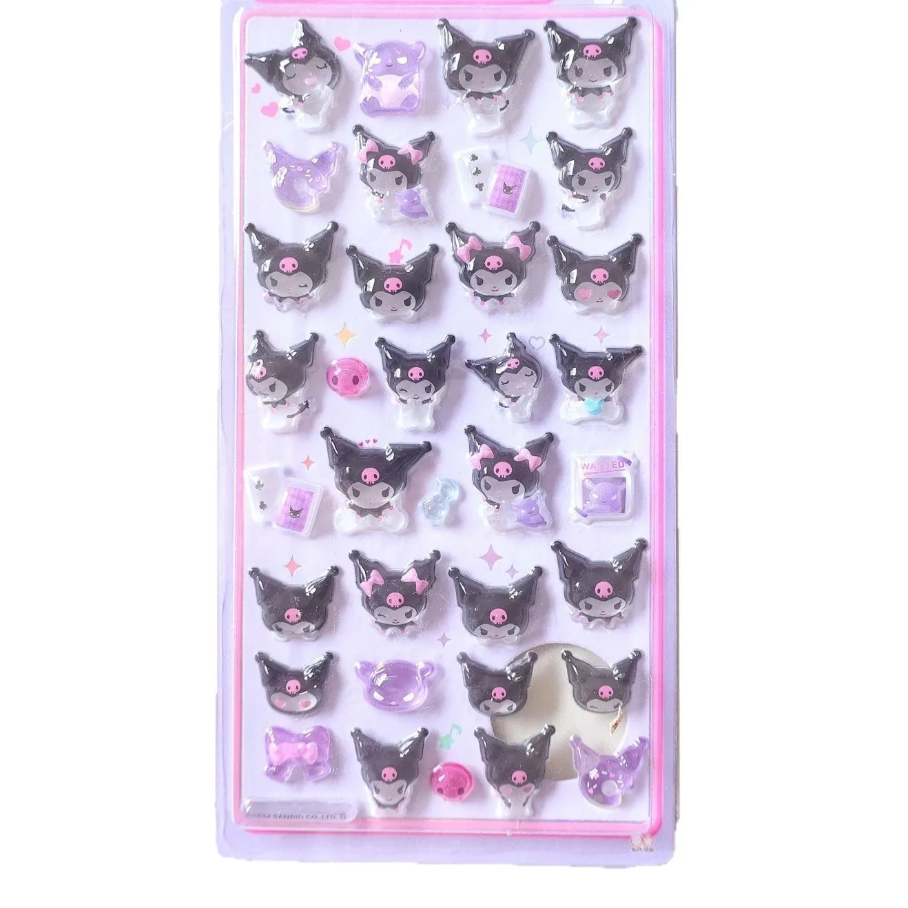 1/6 pçs 3d sanrio adesivos anime sanrio kuromi hellokitty minha melodia cinnamoroll hangyodon saco casos decoração presentes de aniversário