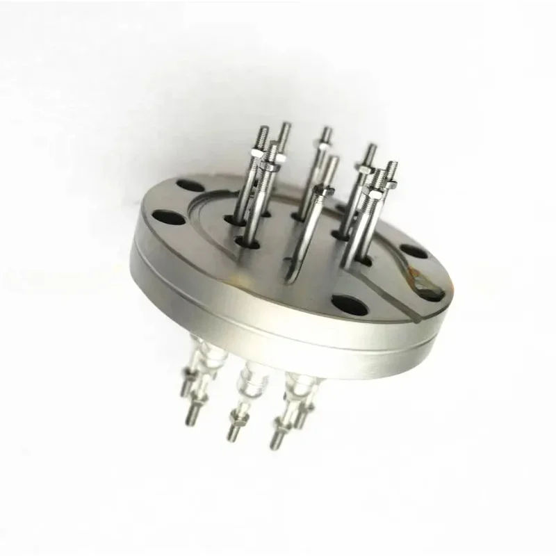 Vacuum CF flange electrode/terminal post/ceramic sealing flange/wire feedthrough through CF16 25 35 50