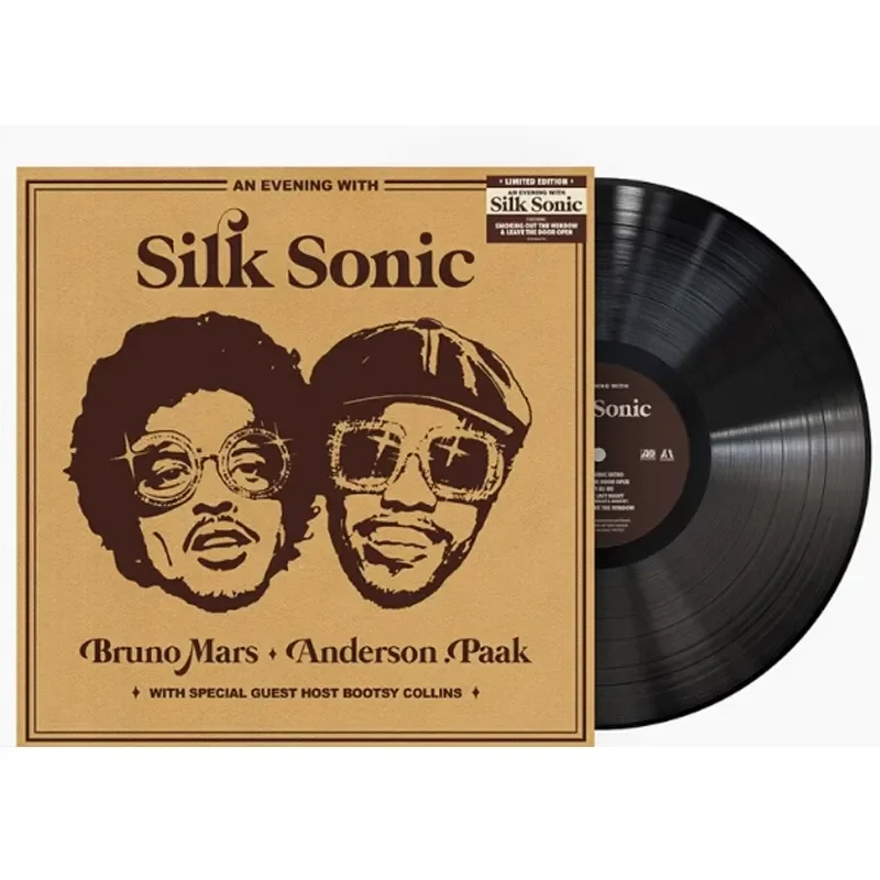 

Bruno Mars An Evening With Silk Sonic R & B Vinyl LP for Vinyl Record Player
