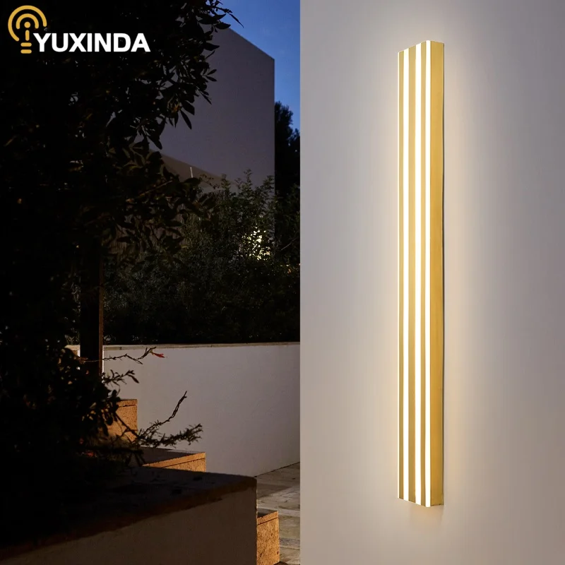 

Modern minimalist LED strip wall lamp outdoor waterproof IP65 balcony villa garden corridor light