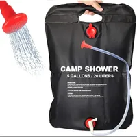 20L Camp Shower Bag Solar Energy Heated Portable Folding Outdoor Bath Bag Travel Hiking Climbing PVC Water Bag