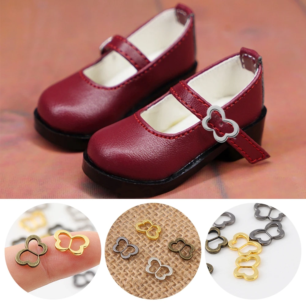 20 قطعة عالية الجودة 4 ألوان صغيرة جدا فراشة حزام أزرار أكياس دمية اكسسوارات Diy بها بنفسك دمى أبازيم ثلاثي الإنزلاق مشبك