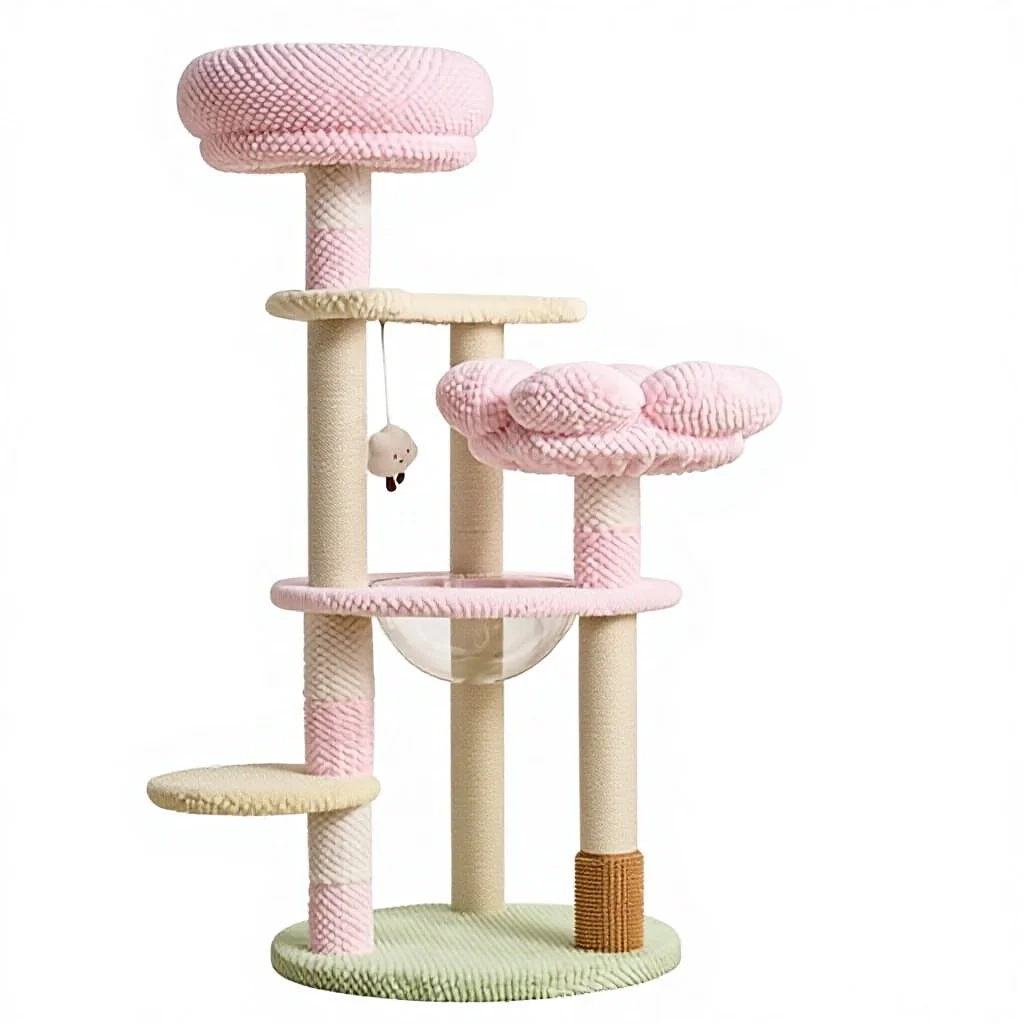 &c High-quality cat Climbing Rack Multi-functional Maillard cat Climbing Rack cat Nest Integrated Winter Warm cat Sleeping Nest