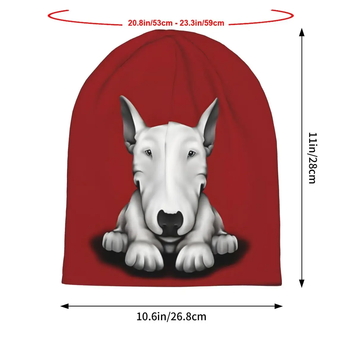 Front Sit English Bull Terrier Men's Beanies Printed Chemotherapy Pile Outdoor Turban Breathable