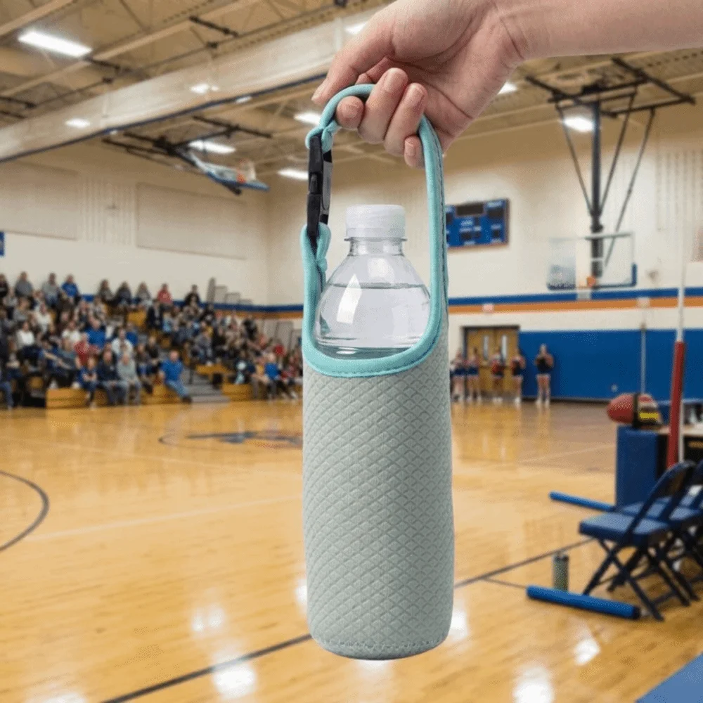 Neoprene Sport Water Bottle Cover Insulated Adjustable Shoulder Strap Vacuum Cup Sleeve Protective Solid Color Water Bottle Case