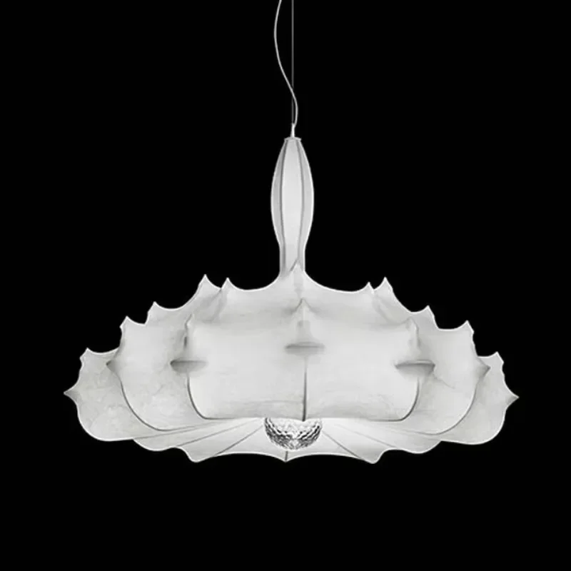 LED Chandelier Luxury Silk Modern Italian Style Silk Fabric Designer Home Decoration Chandelier Pendant Hanging Light Lamp