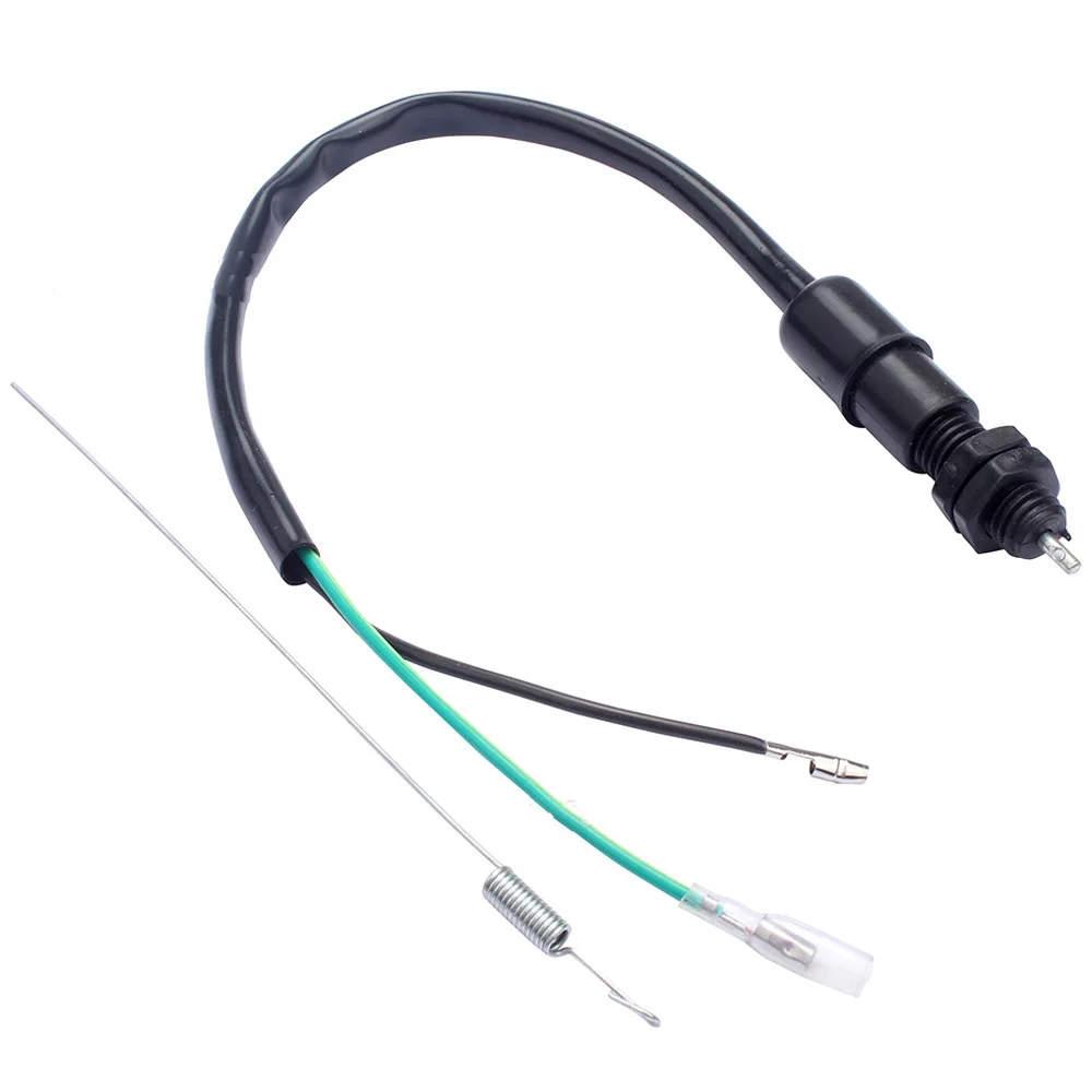Hinterer Bremshebel, Bremslichtschalter, Kabel, Schraubverbindung mit Feder für Roller, Moped, Motorrad, ATV, Go-Kart. – Detail 1